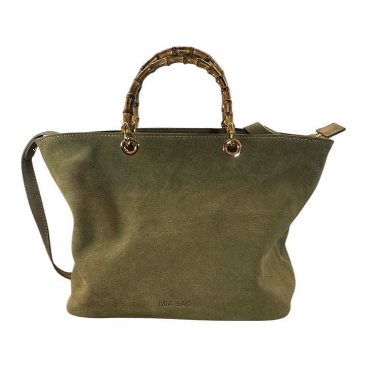 TOTE SUEDE CON MANICO BAMBOO