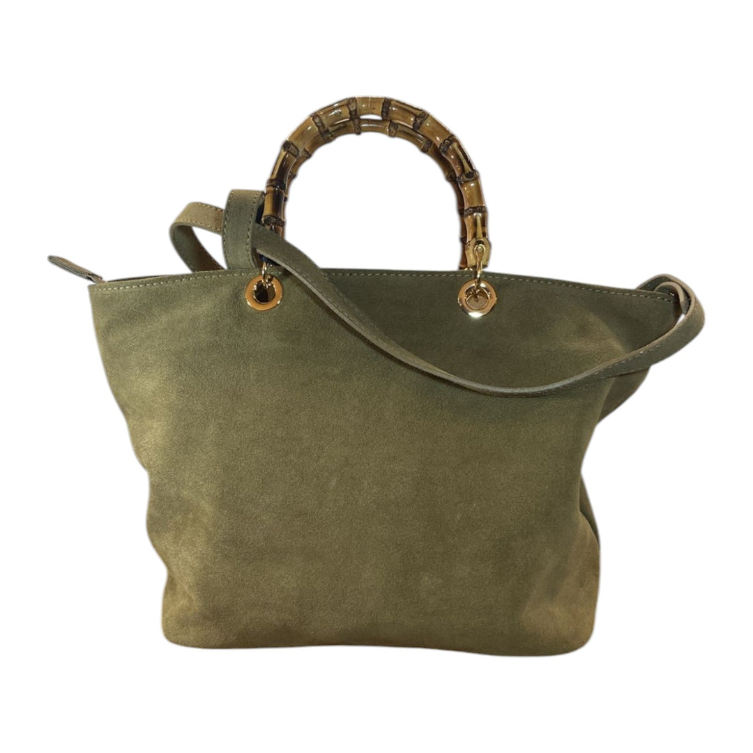 TOTE SUEDE CON MANICO BAMBOO