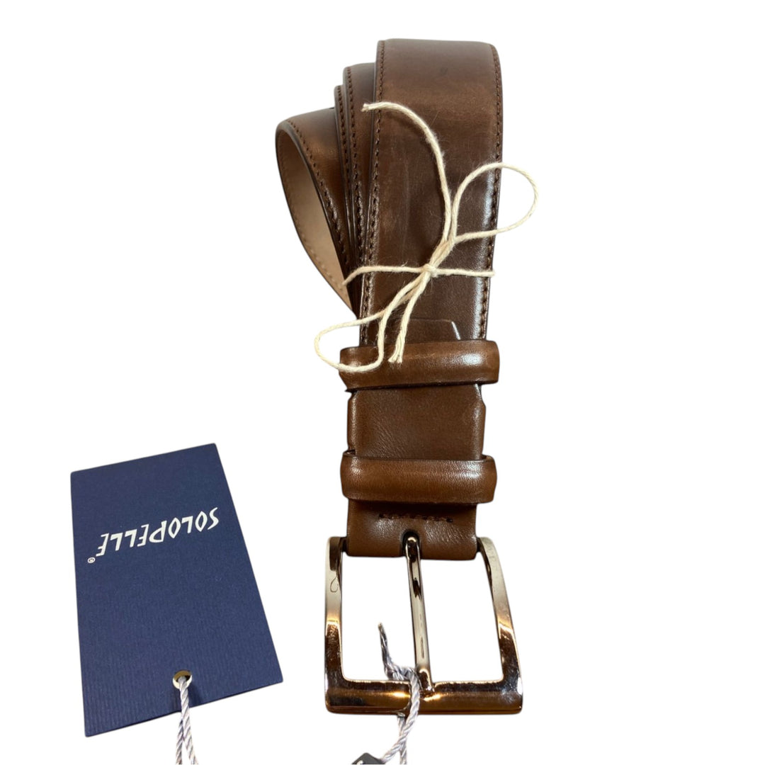 CINTURA VERA PELLE CUCITA MARRONE