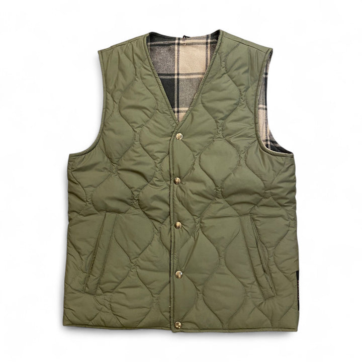 GILET TRAPUNTATO REVERSIBILE VERDE