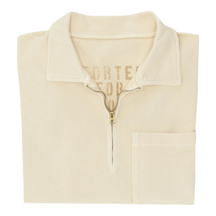 Yale Sudadera de jersey garzado con cuello y cremallera de cordón