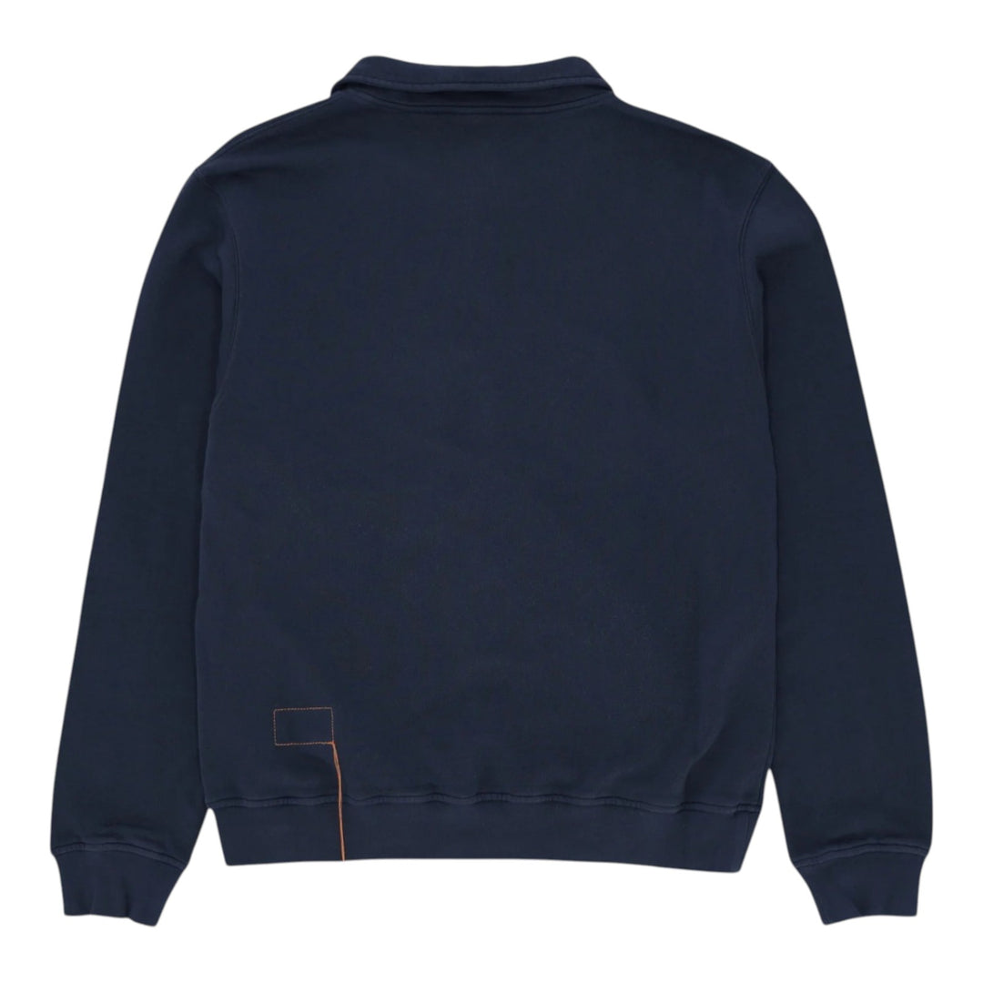 Yale Sweat-shirt en jersey garzé avec col et fermeture éclair bleu marine