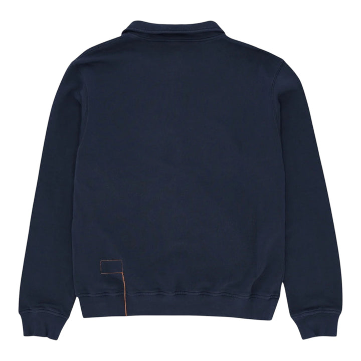 Yale Sweat-shirt en jersey garzé avec col et fermeture éclair bleu marine