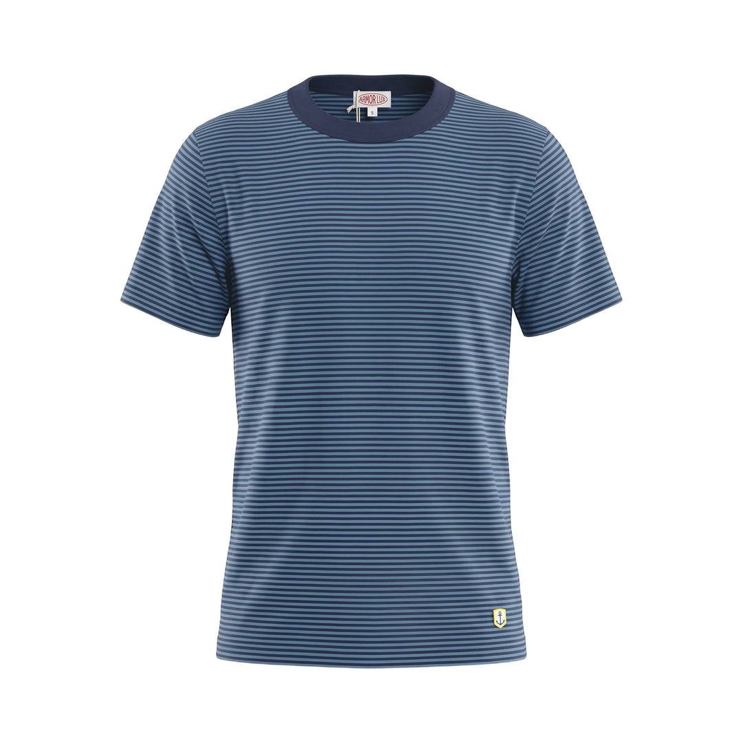 Armor lux T-SHIRT HERITAGE BIO GOTS SAILMAKER NAVIRE/TEAL Blu - foto 1