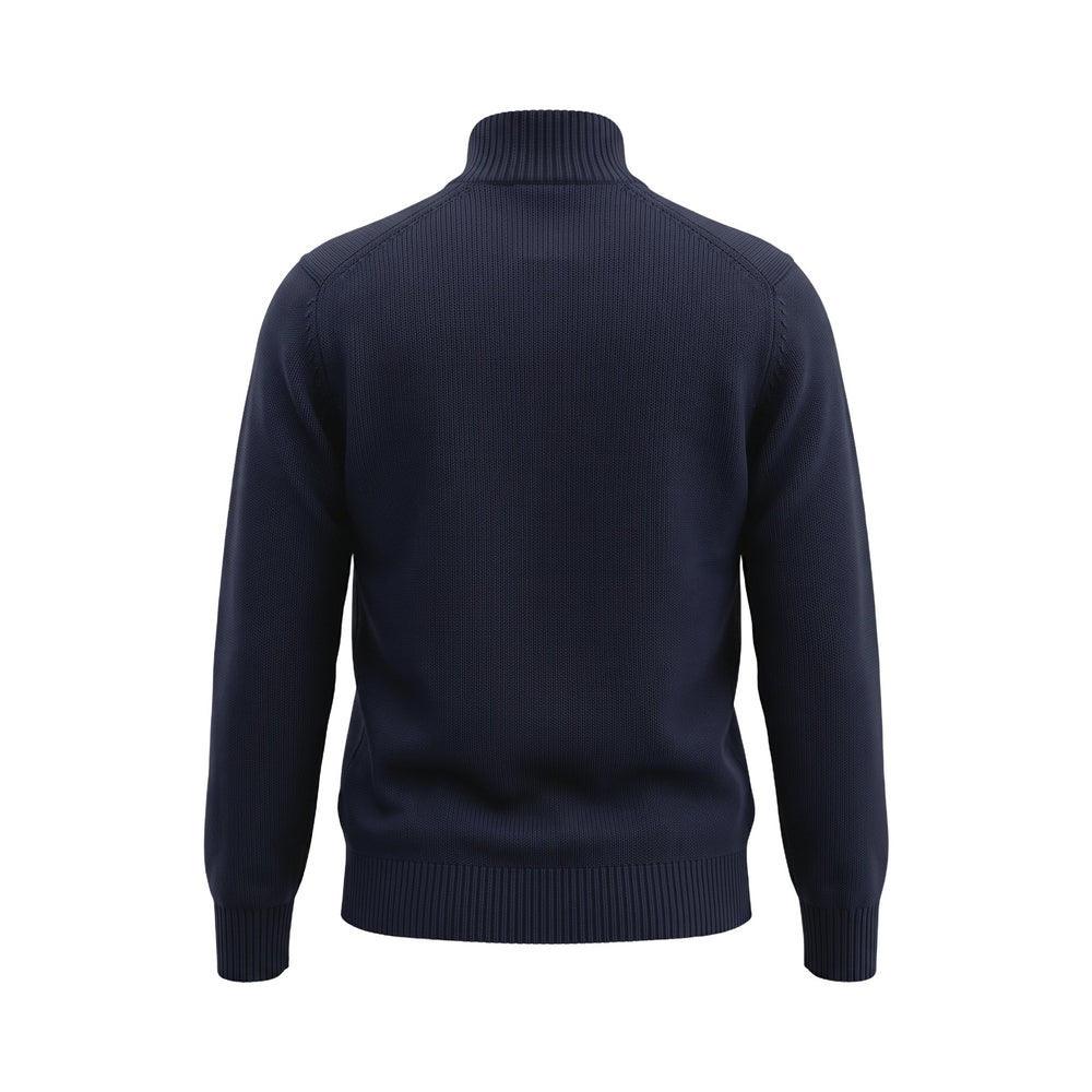 Bl'ker Vintage MAGLIONE HALF ZIP FINEZZA5 MERINOS CHRIS NAVY Blu - foto 2