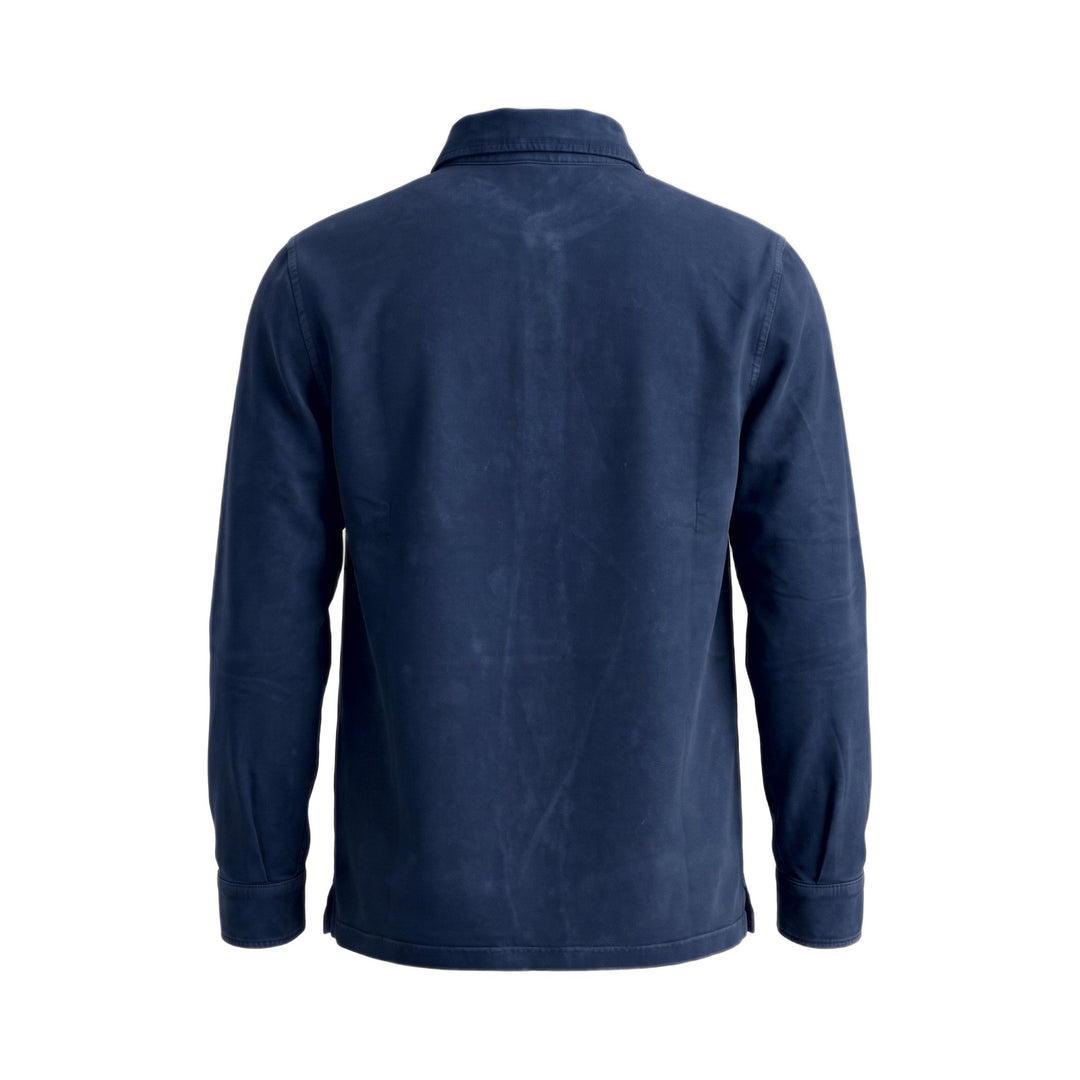 Bl'ker Vintage POLO 3 BOTT. MANICA LUNGA INTERLOCK BURLINGTON NAVY Blu - foto 2