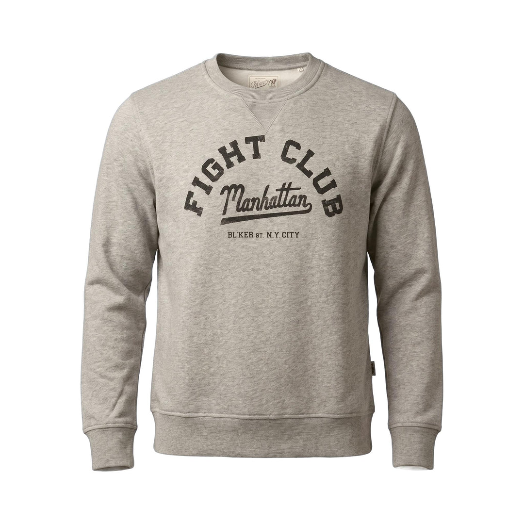 Bl'ker Vintage SWEATSHIRT FIGHT CLUB MANHATTAN GREY MELANGE Grigio - foto 1