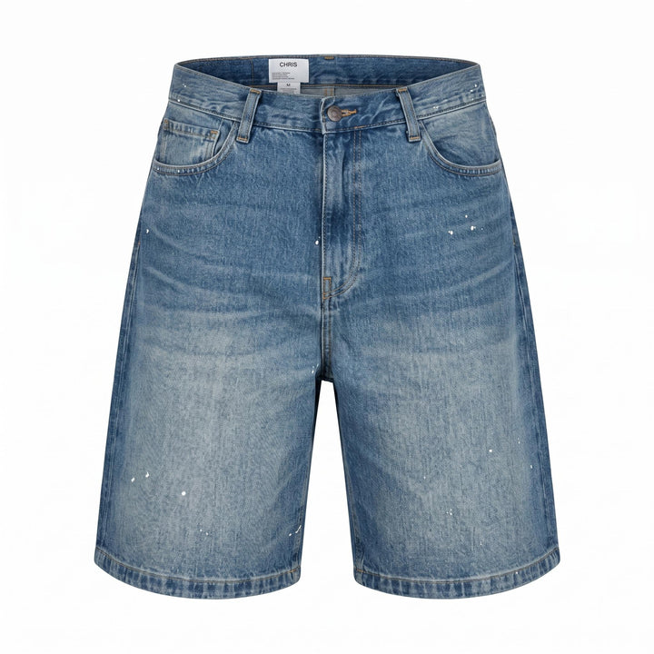 Carhartt Wip LANDON SHORT BLUE DESTROY WASH SPLATTER Blu - foto 2