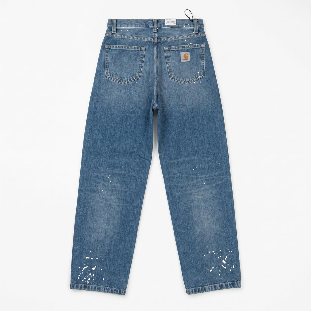 Carhartt Wip LONDON PANT DENIM BLUE DESTROY WASH SPLATTER Blu - foto 1
