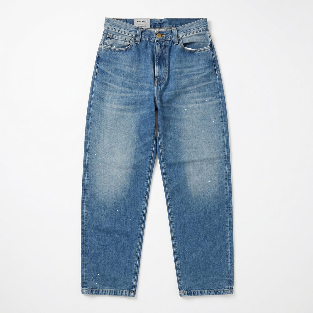 Carhartt Wip LONDON PANT DENIM BLUE DESTROY WASH SPLATTER Blu - foto 2