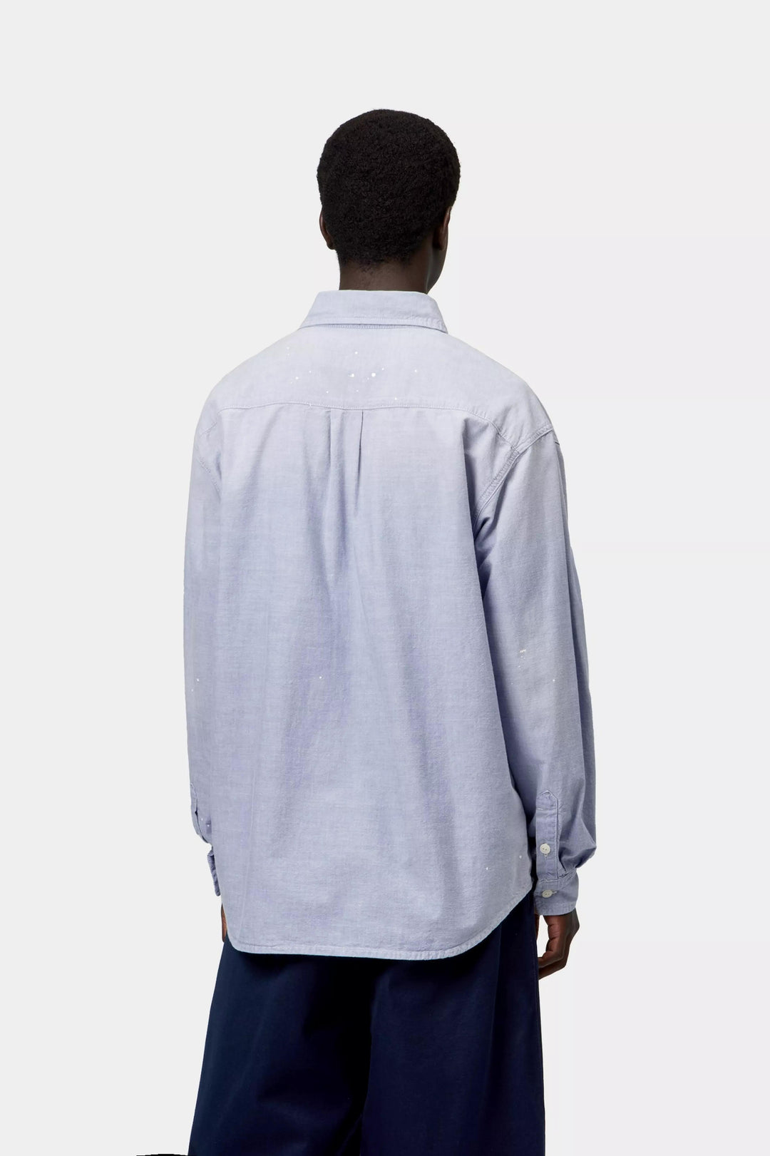 Carhartt Wip L/S PAINTER SHIRT BLUE WORN USED SPLATTER Blu - foto 4