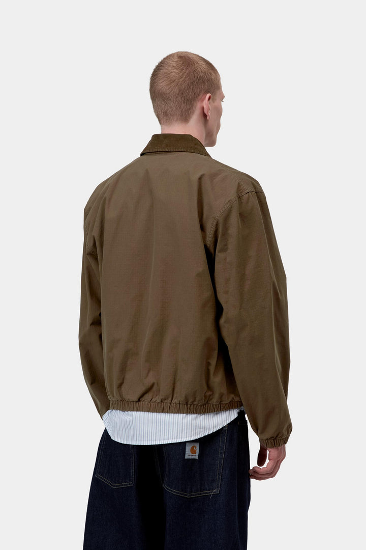 Carhartt Wip MADISON PITSTOP JACKET DARKBEECH/BLACK GARMENT DYED Marrone - foto 4