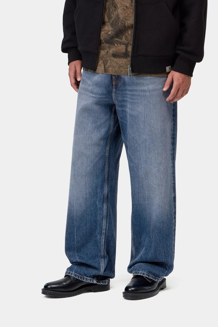 Carhartt Wip PAYSON PANT 15.75 OZ BLUE MARBLE USED WASH Blu - foto 3