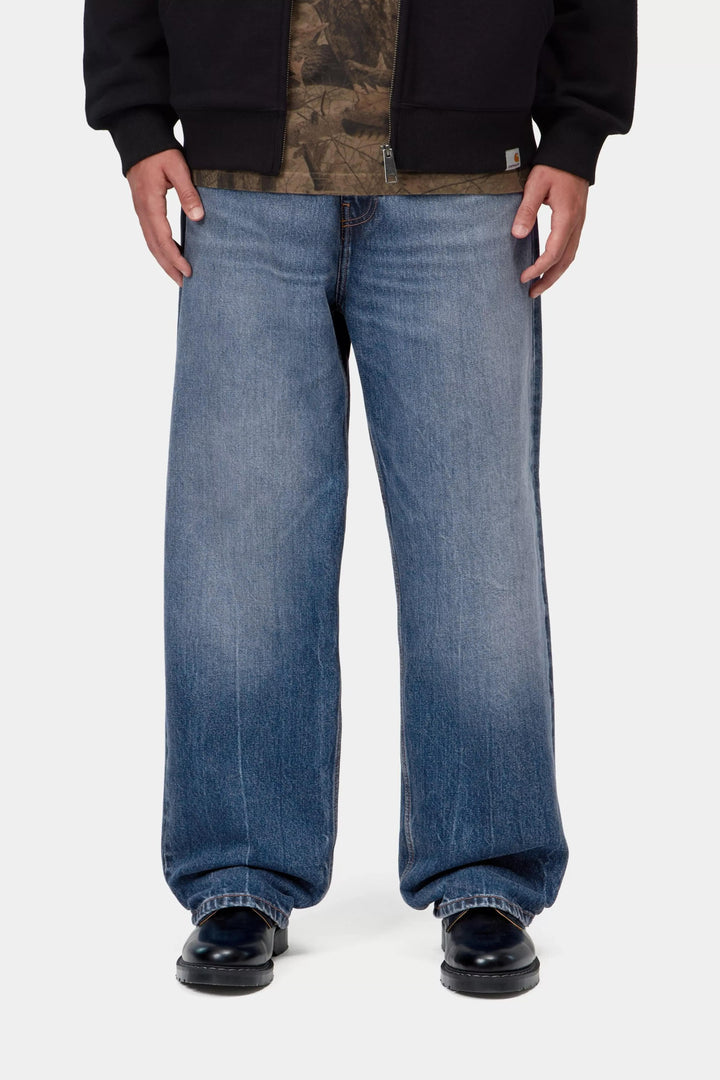 Carhartt Wip PAYSON PANT 15.75 OZ BLUE MARBLE USED WASH Blu - foto 5
