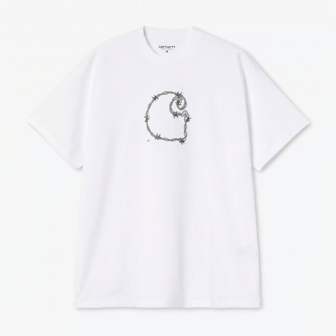 T-shirt Carhartt Wip S/S Barbwire C blanc - photo 1