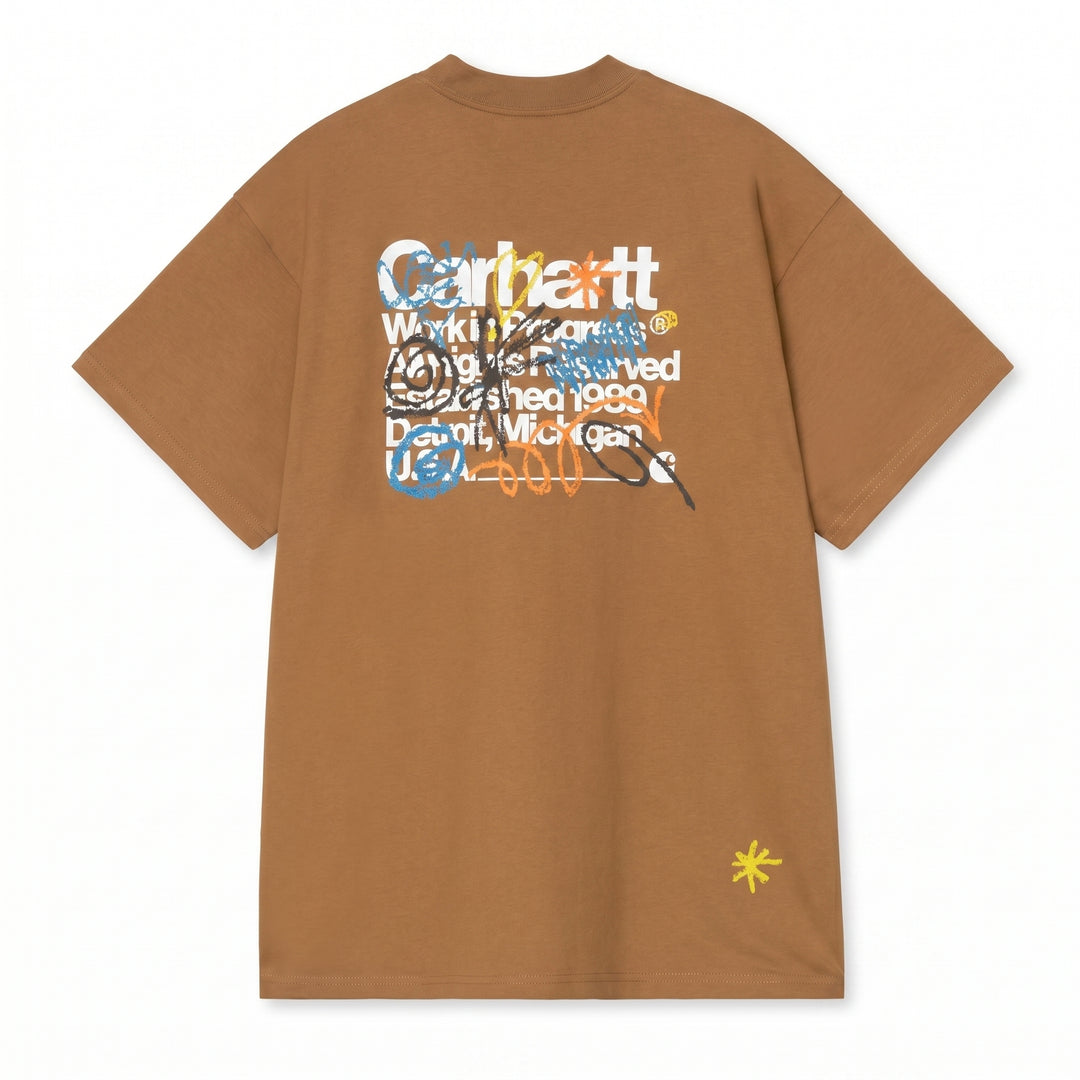 T-shirt Carhartt Wip S/S Primary Hamilton Brown marron - photo 2