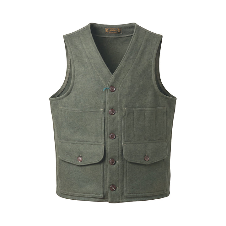 Chesapeake's OUTDOOR HEAVY WEIGHT WOOL VEST OREGON DARK GREEN Verde - foto 1