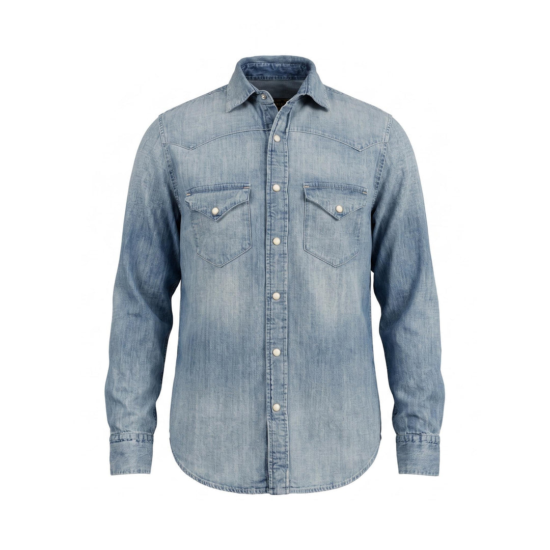 Chesapeake's WESTERN DENIM SHIRT FLAGSTAFF STONE BLEACH Blu - foto 1