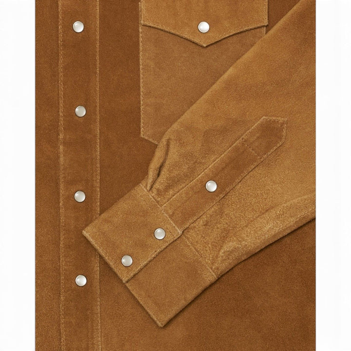 Edwin WESTERN SUEDE SHIRT LS JAPAN BROWN Marrone - foto 3