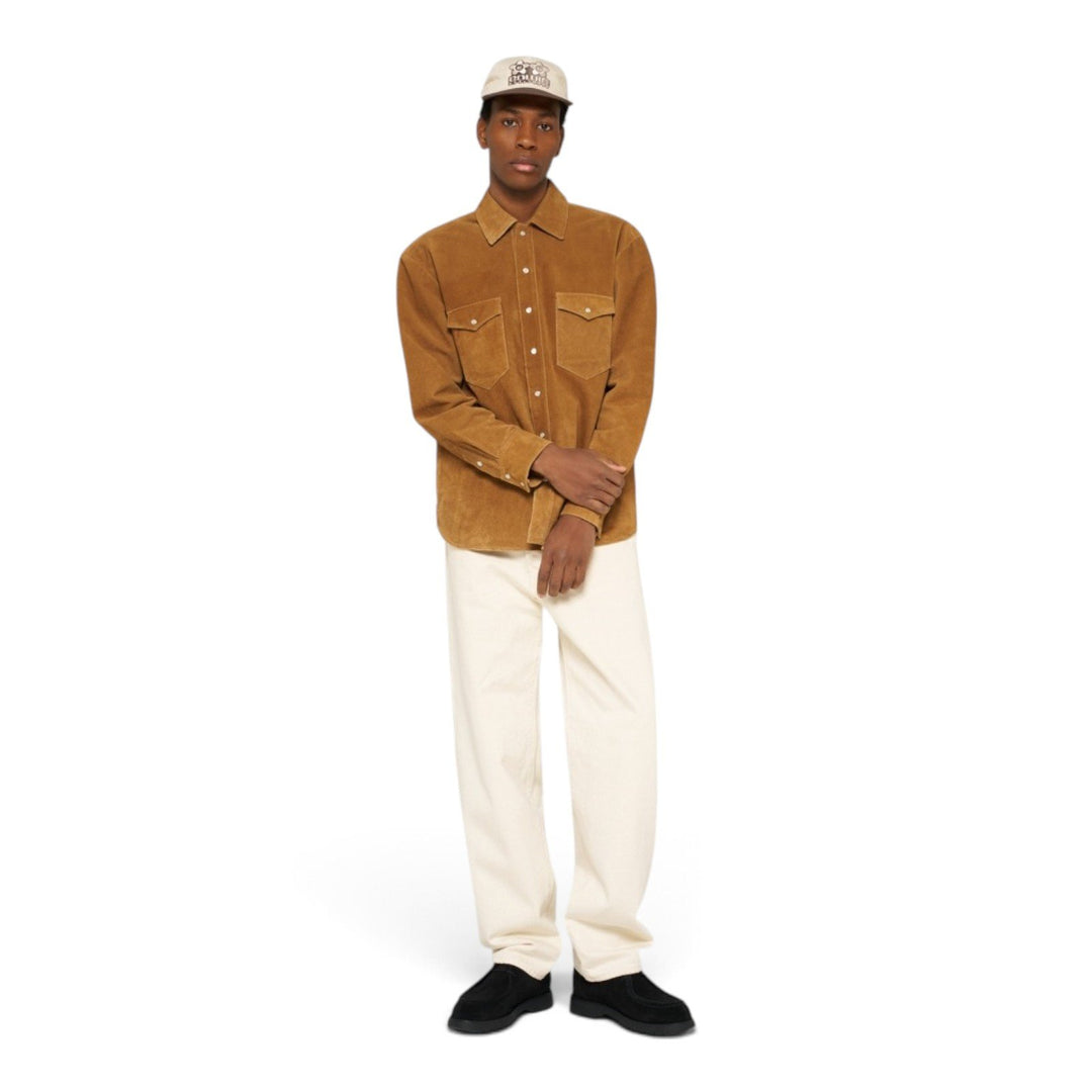 Edwin WESTERN SUEDE SHIRT LS JAPAN BROWN Marrone - foto 5