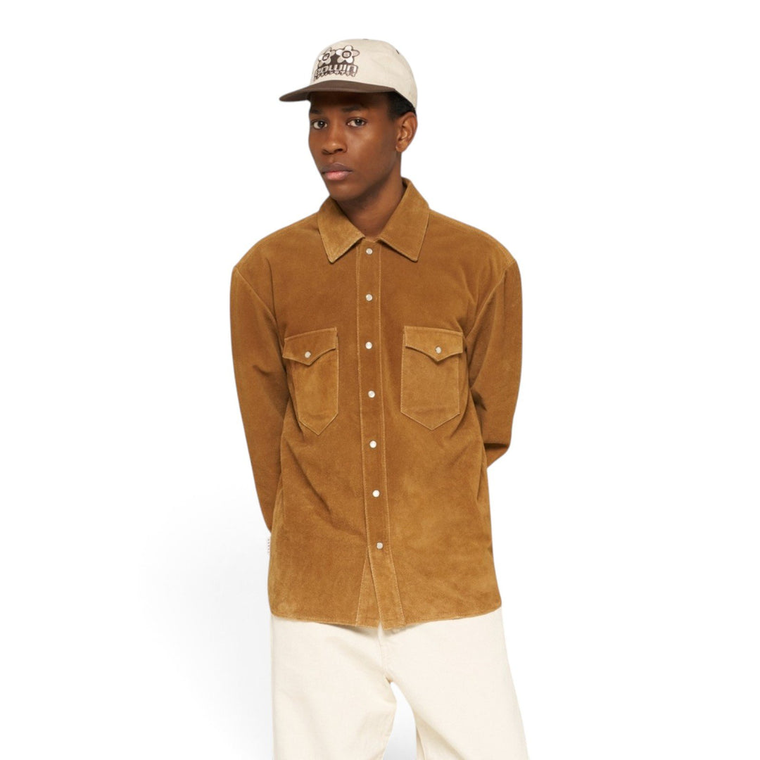 Edwin WESTERN SUEDE SHIRT LS JAPAN BROWN Marrone - foto 6