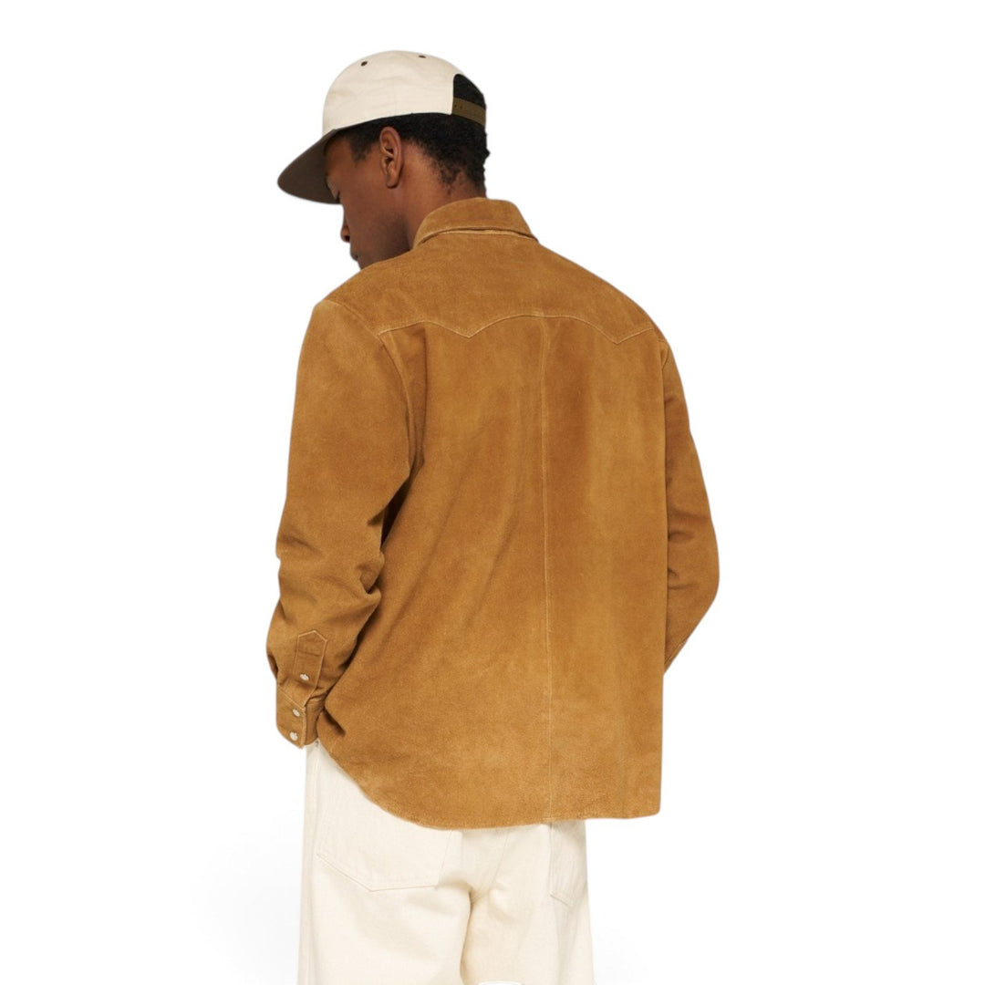 Edwin WESTERN SUEDE SHIRT LS JAPAN BROWN Marrone - foto 8
