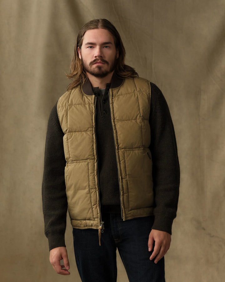 Filson Heritage Cotton Down Vest Light Brown Beige - foto 1
