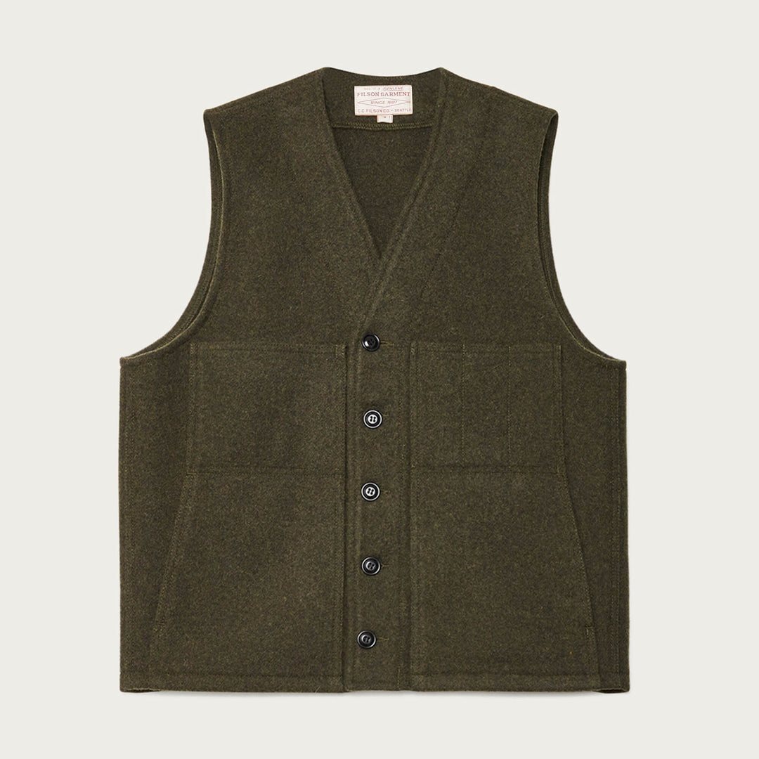 Filson Mackinaw Wool Vest Forest Green Verde - foto 1