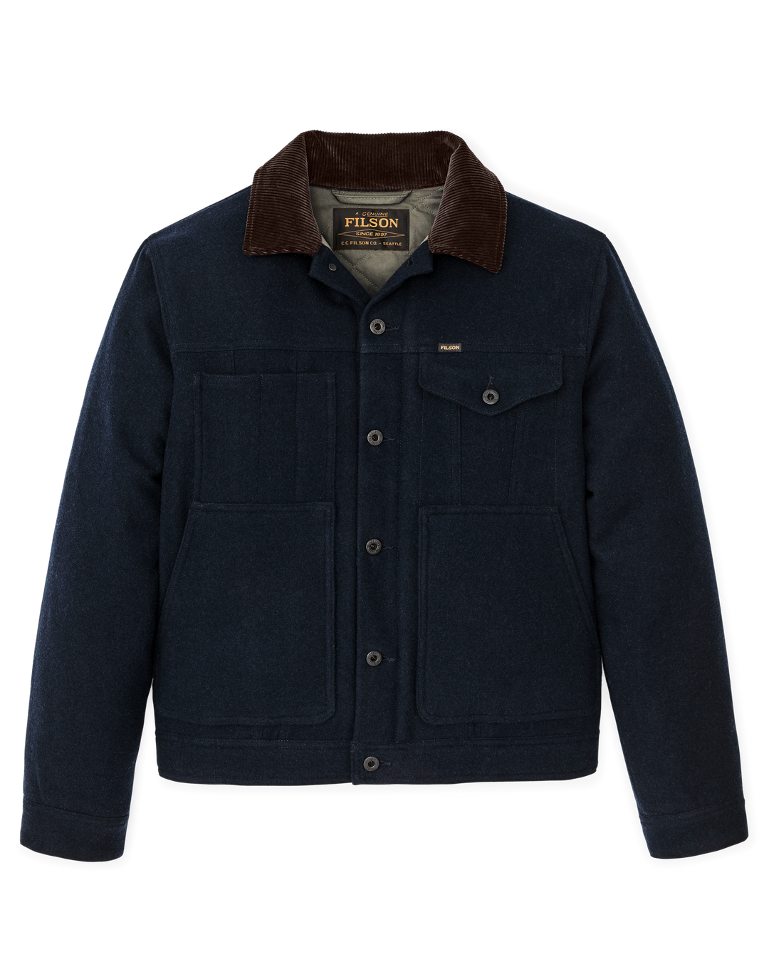 Filson Spokane Insulated Short Cruiser Jacket Navy Blu - foto 1