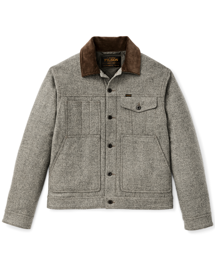 Filson Spokane Insulated Short Cruiser Jacket Vintage Heather Gray Grigio - foto 4