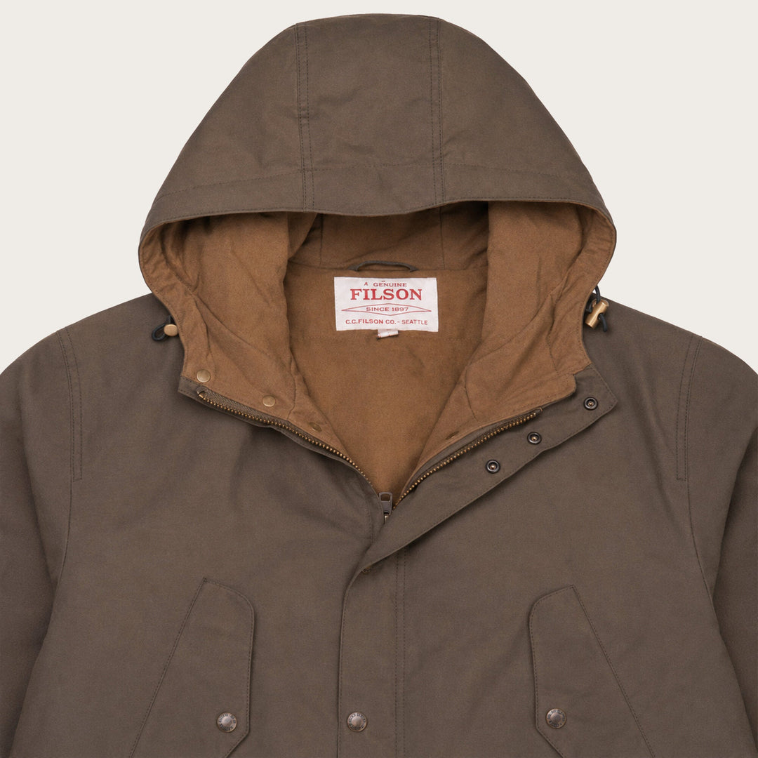 Filson Waxed Mountain Parka Otter Green Verde - foto 3