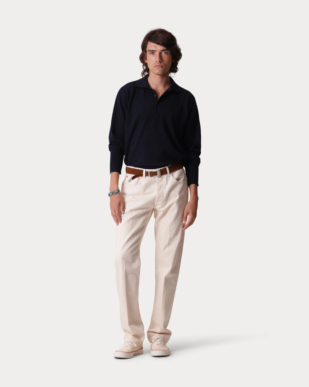 Fortela 965 John Japan Denim Cimosato 5 Tasche Regular Fit Ecrù - L33'' Beige - foto 6