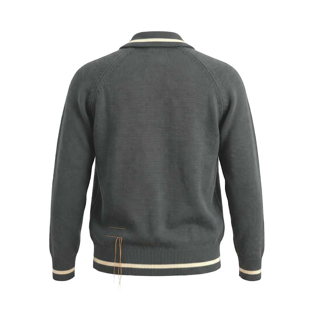 Fortela CROW MAGLIA IN LANA CON ZIP GREEN Verde - foto 2