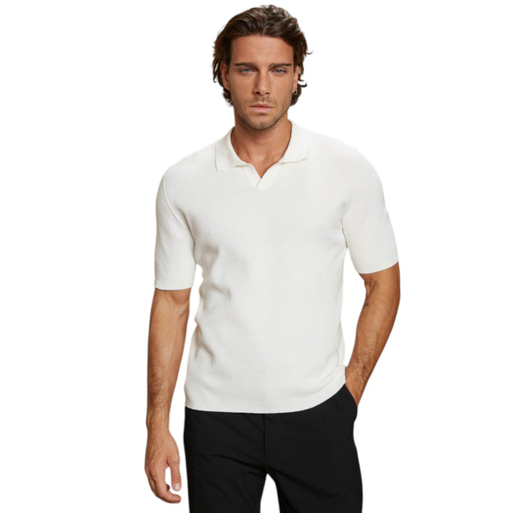 MAGLIA COLLO DERBY M/M RASATA OFF WHITE