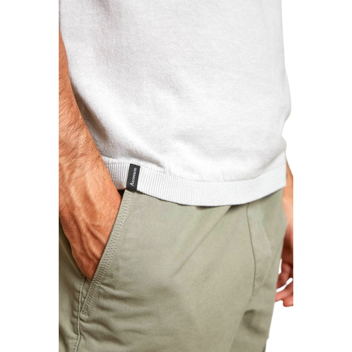 MAGLIA GIROCOLLO M/M RASATA OFF WHIE