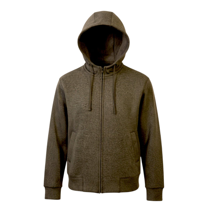 FULL ZIP HOODIE WOOL FOREST