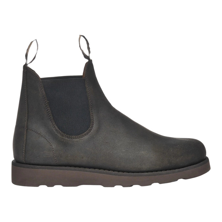 STIVALETTI SLIP ON PELLE SCAMOSCIATA MARRONE