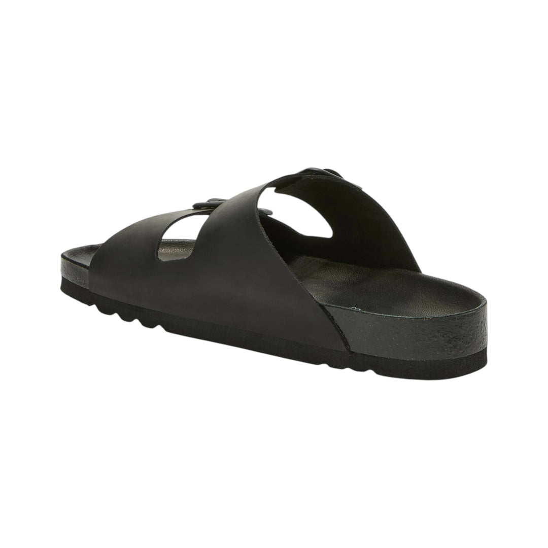 SANDALI JULIEN IN PELLE INGRASSATA NERO