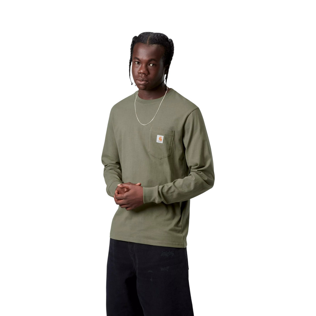 T-Shirt L/S Pocket Leaf Verde