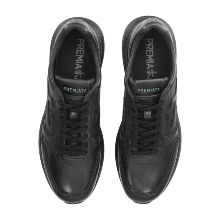SNEAKERS MICK LEATHER BLACK 1453N