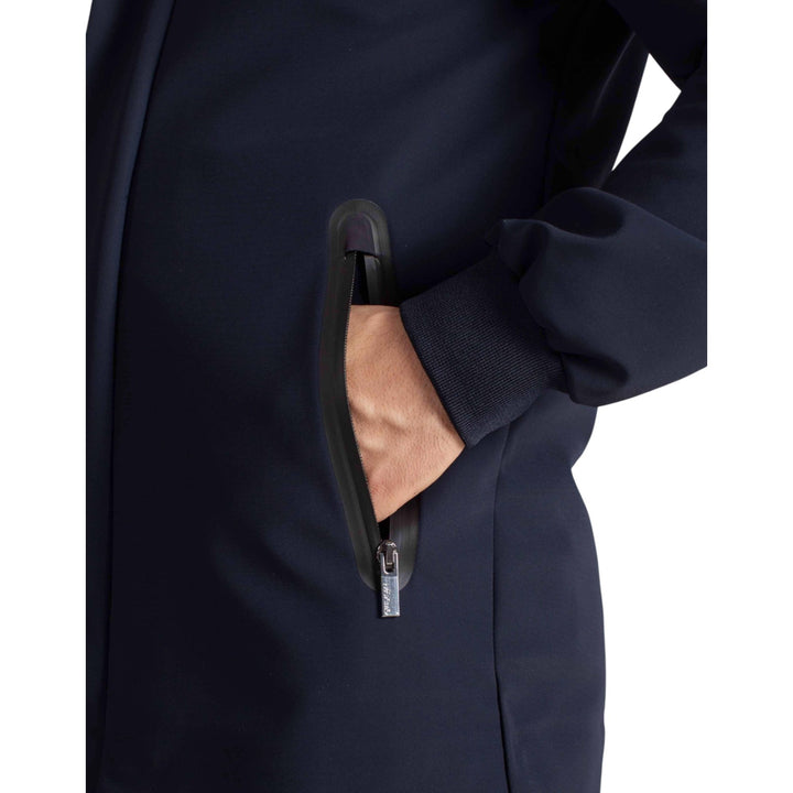 PARKA CAPPUCCIO TECHNICO FELPATO BLU