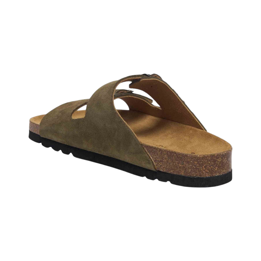 SANDALI JULIEN IN PELLE SCAMOSCIATA KAKI