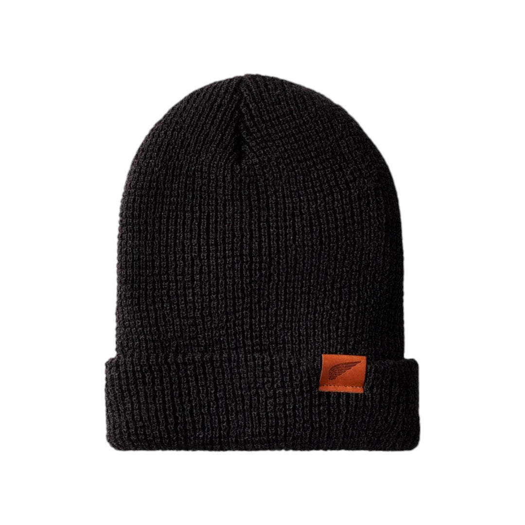 98098 SHANIKO WAFFLE KNIT BEANIE BLACK