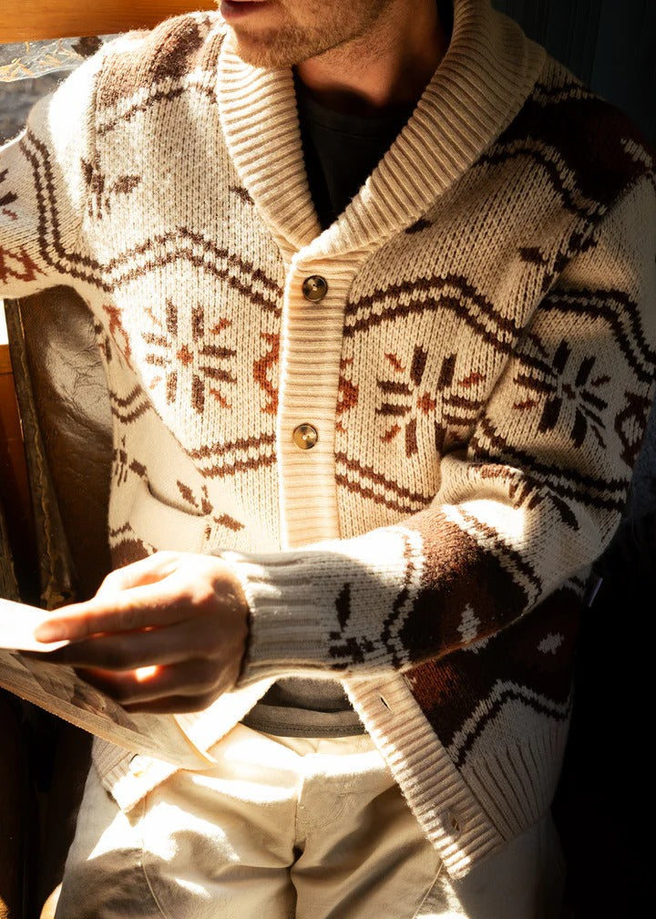 WINCHA SHAWL SWEATER BEIGE