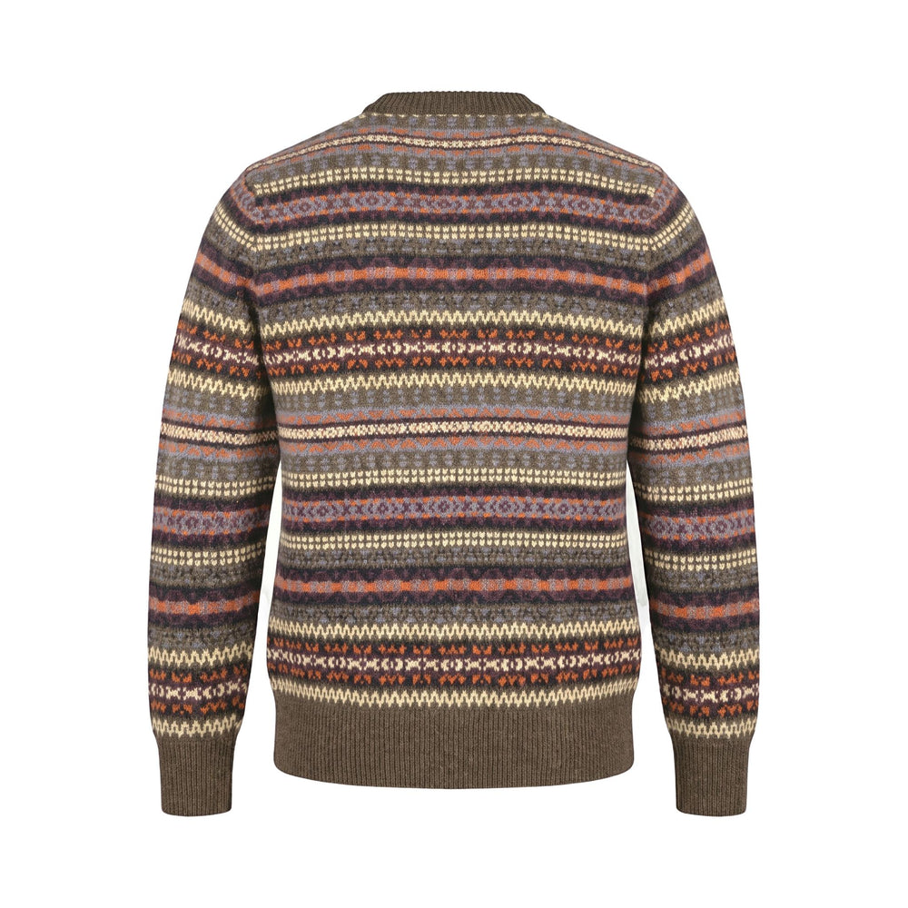 Maglia Girocollo Jacquard Marrone/Multicolor In The Box, vista posteriore