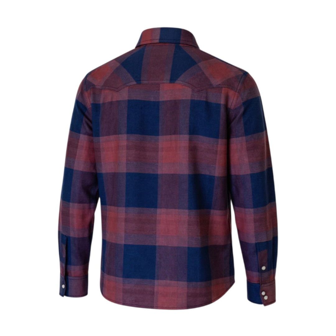CAMICIA WESTERN BLU-BORDO'
