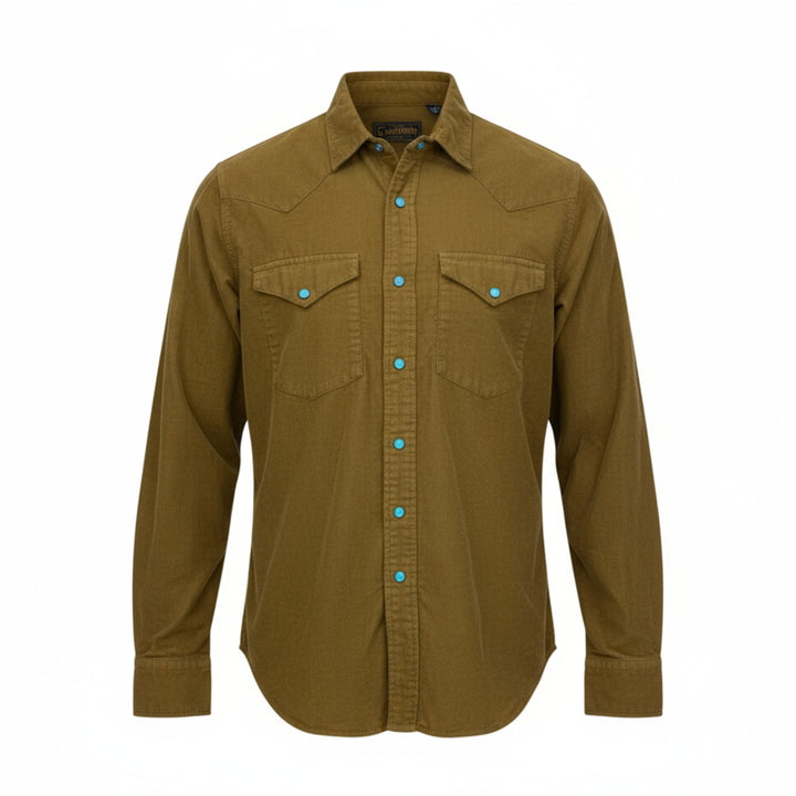 WESTERN VELVET SHIRT FLAGSTAFF COGNAC