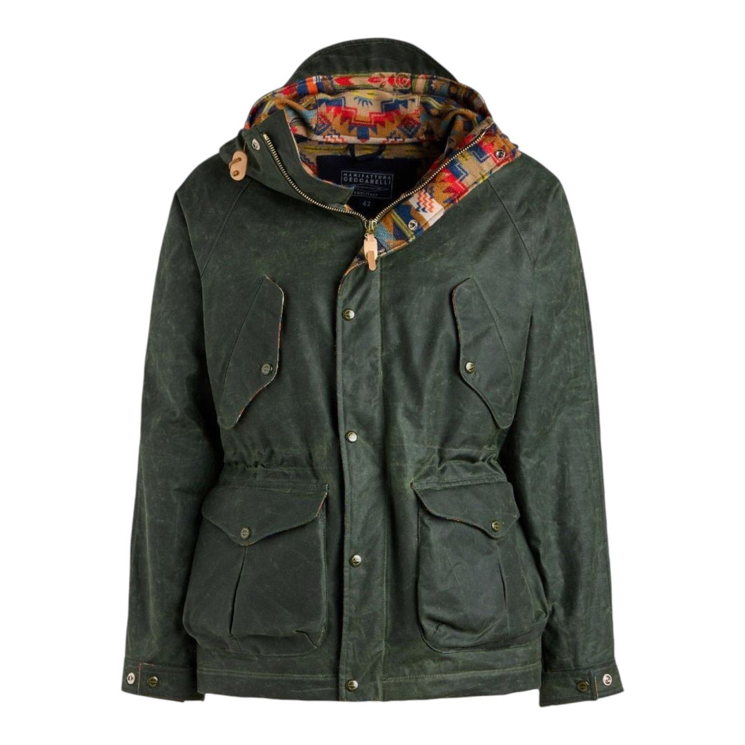Manifattura Ceccarelli NATIVE FISHERMAN PARKA 7191 DARK GREEN Verde - foto 1