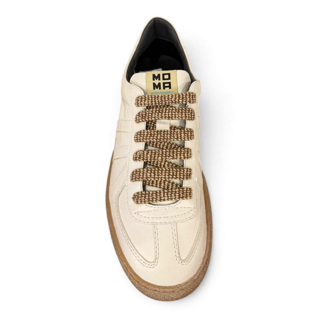 Kazan sneakers in vera pelle bianco Moma