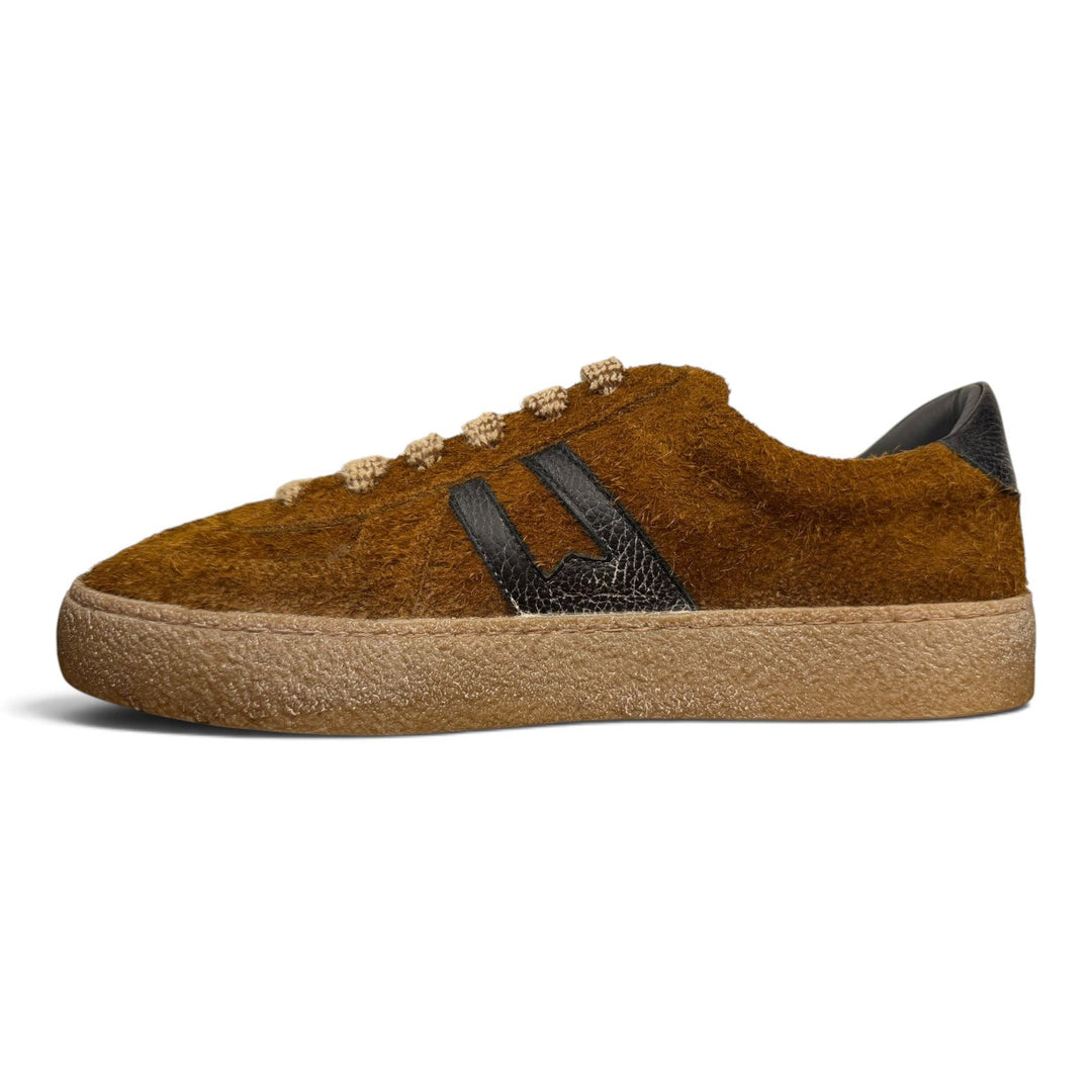 Kazan sneakers in vera pelle scamosciata marrone Moma
